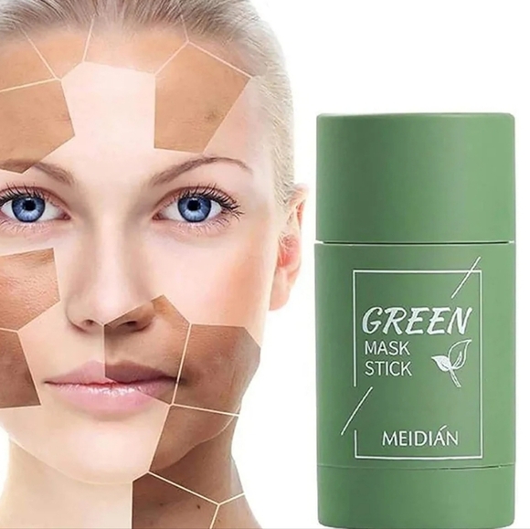 Green Tea Blackhead Remover Green Mask Stick - Oil Control Cleansing Solid Mask - Picture 3 of 8